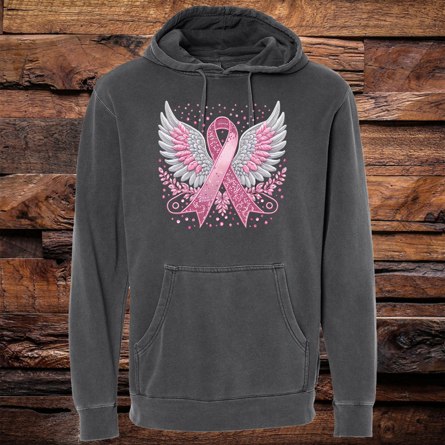 Angel Ribbon Garment Dyed Hoodie