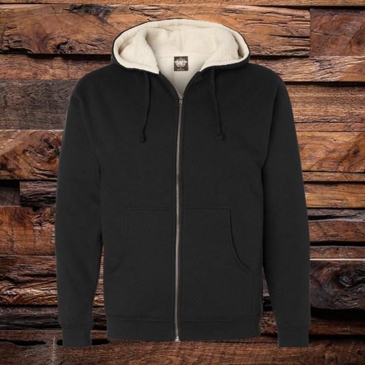 Sherpa Lined Full Zip Hooded Sweatshirt