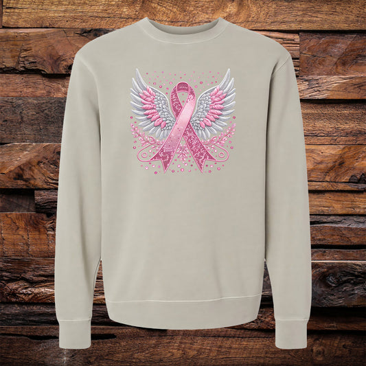 Angel Ribbon Garment Dyed Crew